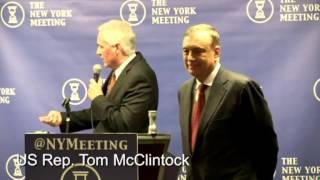 Congressman Tom McClintock at NY Meeting 4/28/14