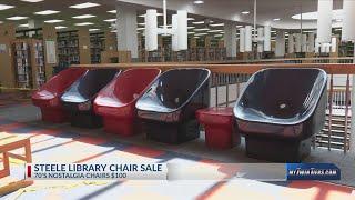 Iconic 1970s style chairs being sold at Elmira's Steele Memorial Library