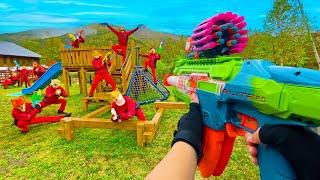 Nerf War | Amusement Park Battle 93(Nerf First Person Shooter)