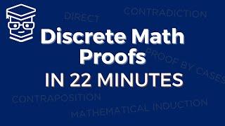 Discrete Math Proofs in 22 Minutes (5 Types, 9 Examples)