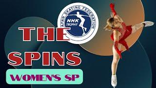 NHK Trophy   Womens SP: The Spins! #nhktrophy #isufigureskating