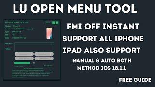 How to Turn Off Find My iPhone (FMI) on Any iPhone | LU Open Menu Tool V2.2 AUTO & Manual