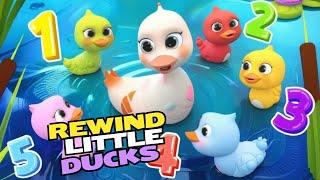 5 Little Ducks (Color Learning Adventure) Rewind | Catchy Nursery Rhymes for Children