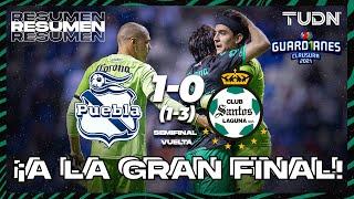 Resumen y goles | Puebla 1(1)-(3)0 Santos | Torneo Guard1anes 2021 BBVA MX Semifinal Vuelta | TUDN