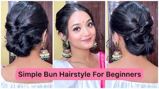 Easy & Simple Bun Tutorial For Short Hair | Debopriya’s Beauty Bar