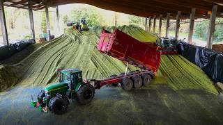 Maisernte 2024 ! Überdachtes Silo & 2 Häckselketten mit Fendt und JohnDeere Traktoren! 2/2