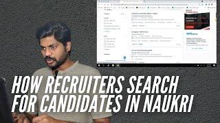 How recruiters search for candidates in Naukri.com Tamil | Advance Job Search Tricks and Tips