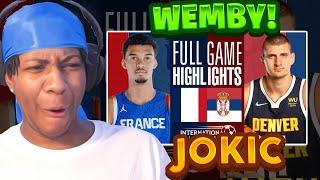 Lvgit Reacts To WEMBY vs JOKIC | France vs Serbia Full Highlights | Olympics Warm-Up | July 12, 2024