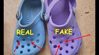 Real vs fake crocs. How to spot fake crocs clogs