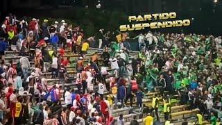 Gol de Marino hinestroza e hinchas de Atlético Nacional vs Junior se enfrentan