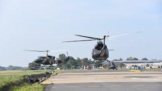 Sri Lanka Air Force Bell 412 Helicopters are taking off for Flypast #bell412 #viral