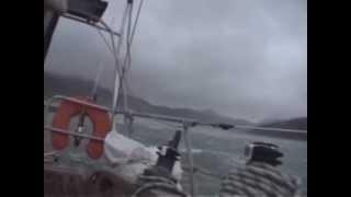 Storm.Tempête sur un voilier. Île de Rapa, polynésie française. Par Alain Kalita.