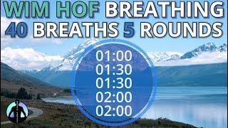 Wim Hof Guided Breathing Session - 5 Rounds 40 Breaths For Complete Beginners Prolonged No Talking