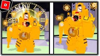 How to get INFECTED TITAN CLOCKMAN BADGE MORPH in BATHTUBS WARS - Roblox