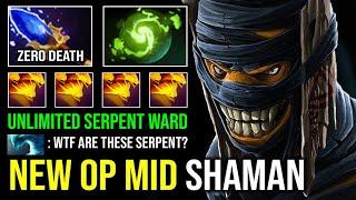 UNLIMITED SERPENT WARD Solo Mid Shadow Shaman 100% Unkillable Perma Stun Refresher Dota 2