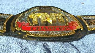 AEW TNT CHAMPIONSHIP REPLICA BELT!! with red snakeskin backing - (made by Sheikh Ahmed)