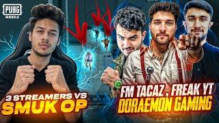 Smuk Op VS 3 Live Streamers Streamers Got Shocked PUBG MOBILE