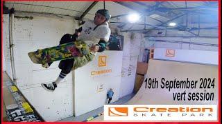 #skateboard  VERT SESSION - Creation Skatepark 18th Sep 2024