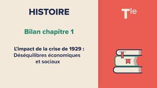 L'impact de la crise de 1929 : Déséquilibres économiques et sociaux (Histoire Tle)