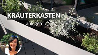 Kräuterkasten anlegen - Kräuter anpflanzen Balkon - Kräuterhochbeet - Kräuter auf dem Balkon