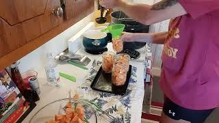 Water bath canning sweet potatoes @ Michelle's Garden.