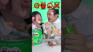 Green Emoji Food Mukbang ASMR sick emotionMilo #funny #asmr #shorts