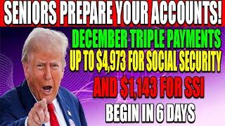 Social Security Alert: Triple Payments Up to $4,973 + $1,143 SSI Coming This December