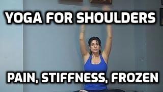 Yoga for Tight  Shoulders and extreme stiffness and pain in the  shoulder issues: Gwen Lawrence