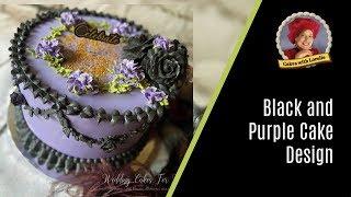 Black and Purple Cake   Vintage Cake Design   Cakes with Lorelie