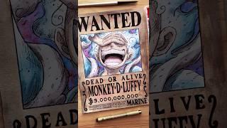 Drawing Luffy's New Wanted Poster from One Piece #onepiece #art #shorts