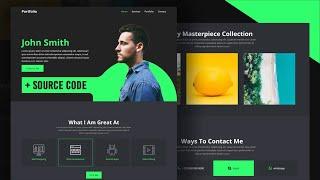 Responsive Portfolio Website using Html CSS + Source Code