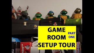 Stef's Video Game Room Set up Tour Part 1 - Retro Games , 80s Toys & More