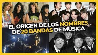 El ORIGEN de los NOMBRES de 20 BANDAS de MÚSICA • #DATAZO