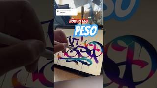 How To Tag #Peso Graffiti Handstyle Tutorial #handstyle #tutorial #graffiti