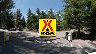 Virtual Tour of San Francisco North Petaluma KOA - 360 Video 4K See What the Campground Looks Like