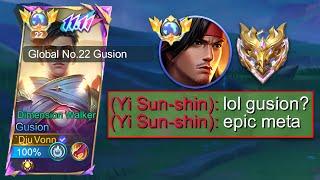 WHEN GLOBAL GUSION DEAL AGAINST META JUNGLER YI SUN-SHIN IN RANK GAME