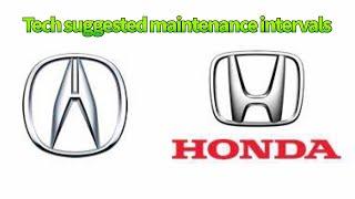 Honda and Acura detailed maintenance schedule