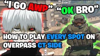 HOW TO PLAY EVERY SPOT: CT OVERPASS (CS2 Tutorial)