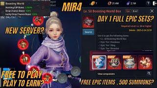 Mir4 | New Server Day 1 Full Epic Set , 4 Epic Spirit? ( Tagalog )