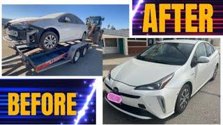 Rebuilding a Wrecked 2020 Toyota Prius Hybrid AWD from Copart in less than 10 min!