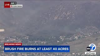 Sierra Fire: 40-acre blaze erupts in Fontana, threatening homes