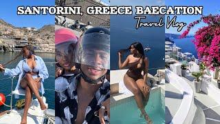 My First Baecation in Santorini Greece: Travel Vlog (Kamari Beach + Catamaran cruise + Clubbing etc)