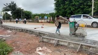 Construction of Concrete Pavement by Roads Special Unit-(5) in NamSang, Shan State, Myanmar