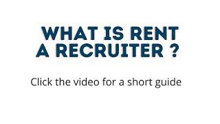 Rent a Recruiter Advert