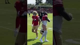 49ers rookie Ricky Pearsall pancakes an assistant coach  #49ers #nfl