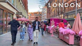 London City Walk in Spring, Walking London Chelsea to Hyde Park via Sloane Square, Knightsbridge 4K