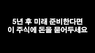 적어도 5년 후 미래를 준비한다면 이 주식에 돈을 묻어두세요