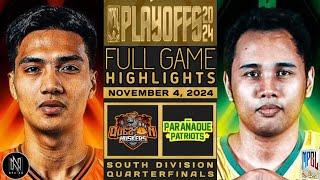 MPBL HIGHLIGHTS | SOUTH SEMI-FINALS GAME 2 | QUEZON VS PARAÑAQUE | NOVEMBER 4, 2024