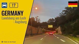 Driving in Germany: Bundesstraße B17 from Landsberg am Lech to Augsburg