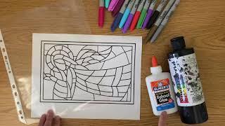 Easy Faux Stained Glass Window